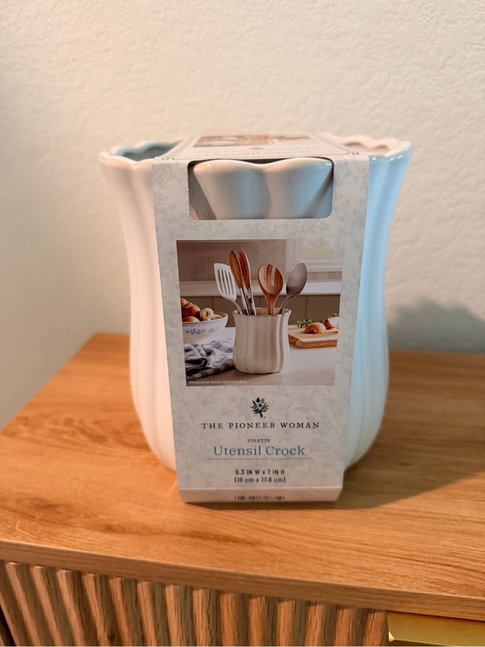 The Pioneer Woman Cream Ceramic Utensil Crock